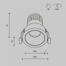 Встраиваемый светильник MAYTONI DIP DL115-10W-4K-B